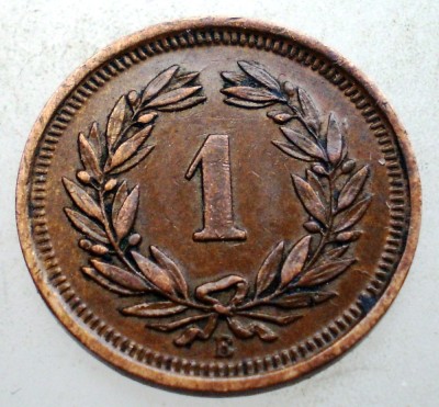 7.307 ELVETIA 1 RAPPEN 1931 B foto
