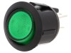 Comutator Rocker ON-OFF Verde BULGIN DPST Neon 230V R13244BBG3 Montaj 20.2mm