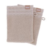 Set 2 X Mănuși 15X21Cm 100% Bumbac &ndash; Bej | Mănuși Baie