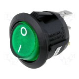 Intr CR 20.2mm 10A 230Vac LED verde I-O R13-112-AC