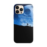 Husa compatibila cu Apple iPhone 14 Pro Max model Death Star, Silicon, TPU, Viceversa, Transparent, Carcasa