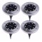 Set 4x Lampi Solare Pentru Gradina Cu Fixare In Pamant, 8 LED, Rezistent La Apa Si Interperii, Lumina Puternica, Senzor de lumina