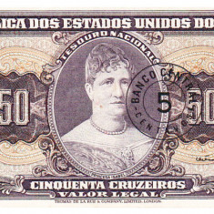 Brazilia 5 Centavos pe 50 Cruzeiros 1966-67 P-183b Seria 074727