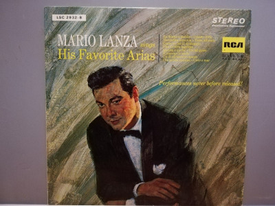 Mario Lanza sings His Favorite Arias (1977/RCA/RFG) - VINIL/Impecabil foto