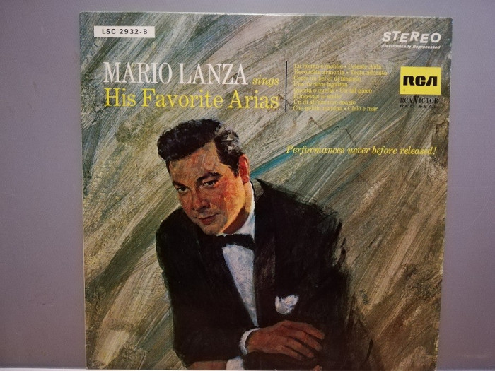 Mario Lanza sings His Favorite Arias (1977/RCA/RFG) - VINIL/Impecabil