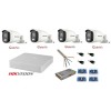 Sistem supraveghere Hikvision 4 camere 5MP Ultra HD Color VU DVR 4 canale full time color noaptea SafetyGuard Surveillance