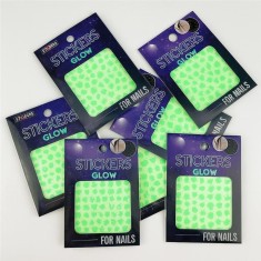 Stickere unghii 3D fosforescente, 350 modele, efect glow