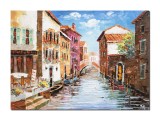 Cumpara ieftin Tablou pictat manual, La Venetia (2) - 70x50cm ulei in cutit efect 3D, Magistral!