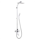 Cumpara ieftin Sistem de Dus cu Para si Pipa Pivotanta Lemark Melange LM4962CW Crom / Alb
