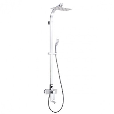 Sistem de Dus cu Para si Pipa Pivotanta Lemark Melange LM4962CW Crom / Alb foto