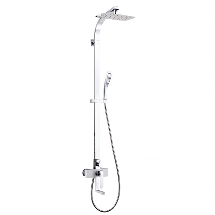 Sistem de Dus cu Para si Pipa Pivotanta Lemark Melange LM4962CW Crom / Alb