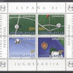 Yugoslavia 1982 Football, Soccer, perf.sheetlet, MNH AL.037