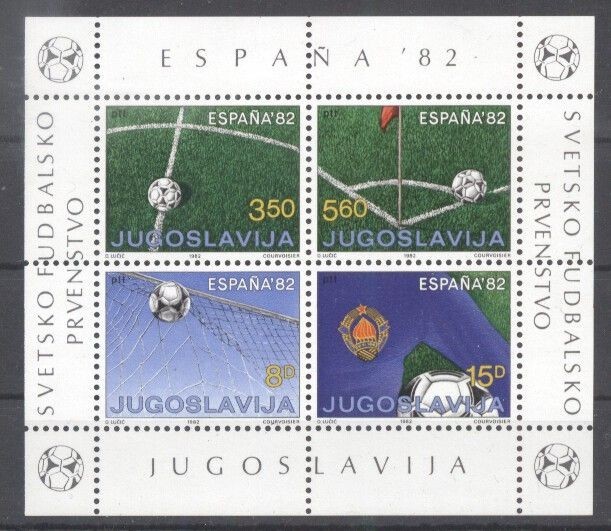 Yugoslavia 1982 Football, Soccer, perf.sheetlet, MNH AL.037