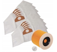 10x sac filtru + filtru pentru aspiratoare Karcher WD3.200 WD2 MV3 KWD V12 V15 V17 foto
