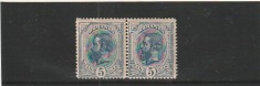 ROMANIA 1893-1908 LP 51 d SPIC DE GRAU 5 BANI PERECHE MNH NESTAMPILAT foto