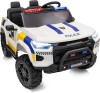Masinuta electrica de politie pentru 2 copii, Kinderauto Police Patrol, 4x4, 800W, 24V, premium, culoare alba