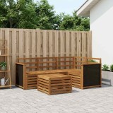 vidaXL Set de canapele de exterior 5 pcs natural 59 x 59 x 37 cm 3384310
