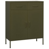 Cumpara ieftin Dulap de depozitare, verde masliniu, 80x35x101,5 cm, otel