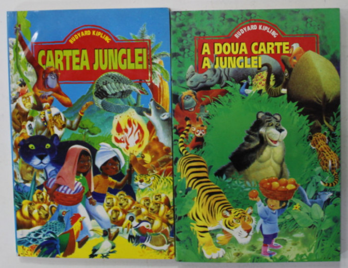 CARTEA JUNGLEI / A DOUA CARTE A JUNGLEI de RUDYARD KIPLING , 2 VOLUME , ANII &#039;90