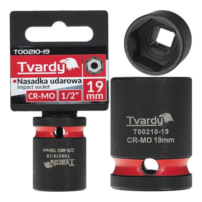 Cheie tubulara de impact cu 6 puncte, 1 / 2&quot;, 19 mm, Tvardy T00210-19
