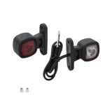 Lampa gabarit RapidAuto 99LO344E, 12/24V; pe brat; LED; rosu-alb; Latime: 68 mm; Inaltime: 70 mm; Adancime: 31 mm; ECE;, Rapid