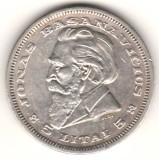 SV * Lituania 5 LITU 1936 ARGINT * JONAS BASANAVICIUS +/- XF, Europa