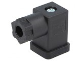 Conector C 8mm cu Valvă Mufă Mamă 3 PIN 90&deg;