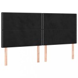 Cumpara ieftin Tablii de pat, 4 buc, negru, 80x5x78/88 cm, catifea