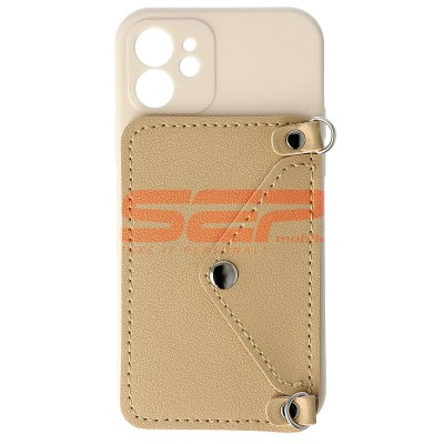 Toc TPU Crossbody Wallet Apple iPhone 12 BEIGE foto