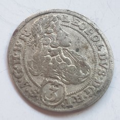 Silezia 3 kreuzer 1696 / CB argint Leopold l