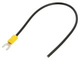 Cablu neizolat negru 250mm cu terminale presate CHEVAL M4WI-400BK025