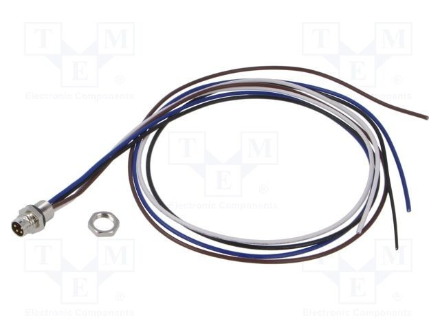 Conector M8 tată 4 pini 48V 4A IP67 cablu 0,5m LUTRONIC