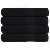 VidaXL Prosoape 4 buc Negru 100x200 cm 360 g/m&sup2; 100% bumbac 136963