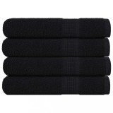 vidaXL Prosoape pentru saună 4 buc Negru 80x200cm 360 g/m&sup2; 100% bumbac