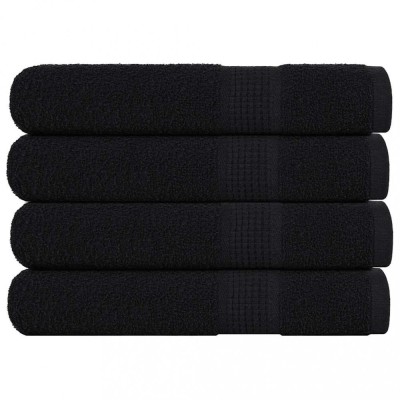 vidaXL Prosoape pentru saună 4 buc Negru 80x200cm 360 g/m&amp;sup2; 100% bumbac 136960 foto