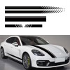 Set 5 stickere autoadezive Tuning, model Racing Stripes V1 , dimensiune 190 cm, culoare Neagra, AVEX