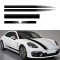 Set 5 stickere autoadezive Tuning, model Racing Stripes V1 , dimensiune 190 cm, culoare Neagra