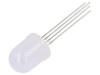 LED RGB 10mm Convex 30&deg; - Temperaturi de Funcționare: -30&deg; p&acirc;nă la 85&deg;C, Nr. Term: 4, Optosupply