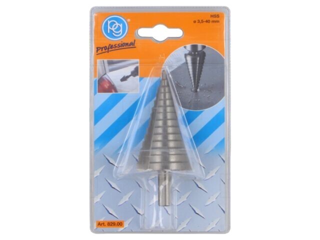 Burghiu conic gradual &icirc;n trepte 3,5-40mm PG PROFESSIONAL pentru tablă subțire