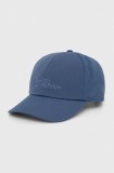 Jack Wolfskin șapcă Baseball culoarea bleumarin, cu imprimeu 1900675