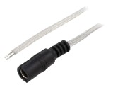 Cablu Electric Transparent 2x0,5mm2 2m DC 5,5/2,1