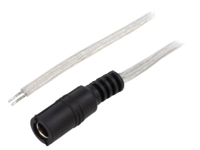 Cablu DC transparent 2x0,5mm2 2m foto