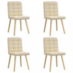 vidaXL Scaune de bucătărie, 4 buc., material textil