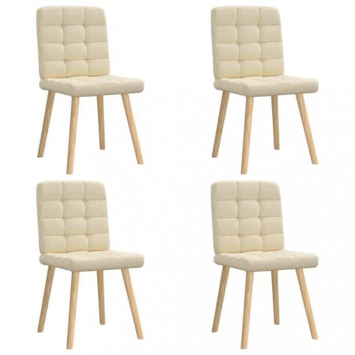 vidaXL Scaune de bucătărie, 4 buc., material textil