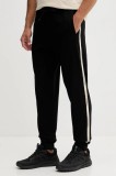 EA7 Emporio Armani pantaloni de trening din bumbac culoarea negru, cu imprimeu, AF13512.7M001756