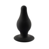 Plug anal SILEX-D S Plug Model 2, din silicon premium, reactiv la căldură, lungime 7.2 cm, diametru 3.4 cm, negru (mărime S)