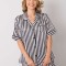Set pijama dama cu dungi alb-negru - S(36)