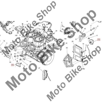 MBS Tampon SX fata/spate suport motor Ski-Doo Summit X 800RETEC XM-163, 2015, Cod Produs: 512060729SK foto
