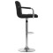 Scaun de bar, negru, material textil - 4