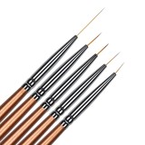 Cumpara ieftin Set 5 Pensule Pictura Unghii pentru linii fine LUXORISE
